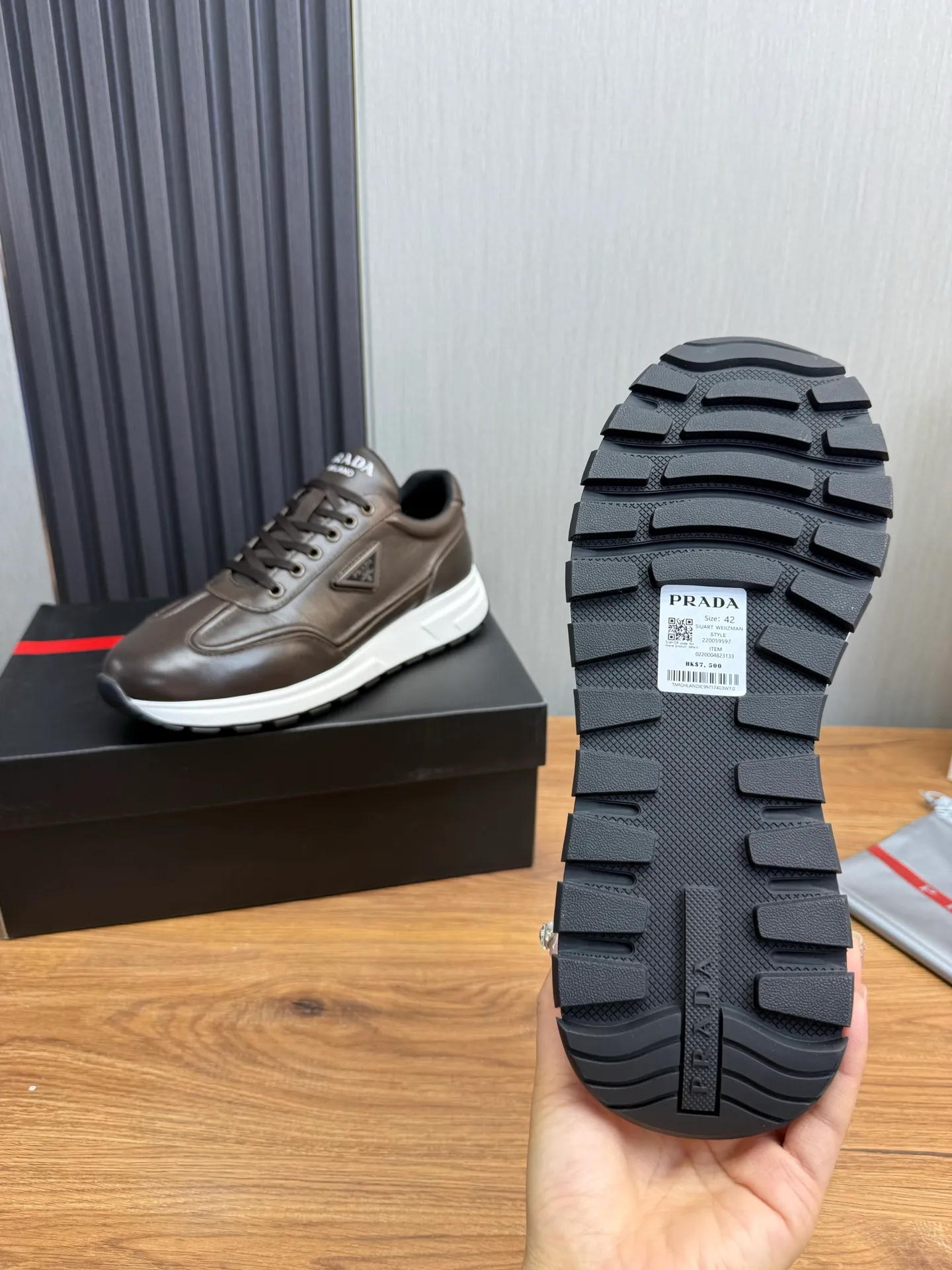 Factory price 640💰 [PRADA] Popular items in men's shoe counters, synchronized with the official website, 1 high-quality shipment ✔️Original cowhide + cowhide lining, 1🆚1 replica, original sole, 38-45 (45 customized, non-refundable)